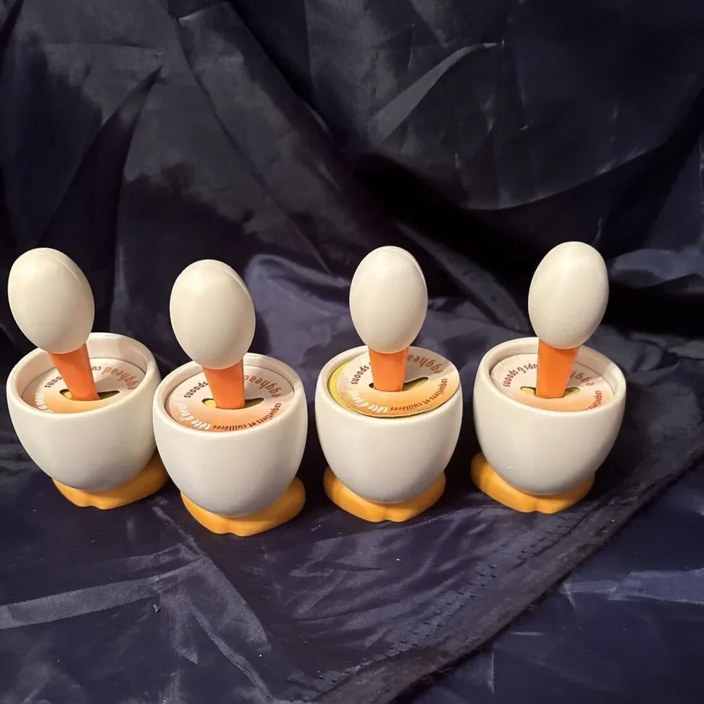New MSC International 4 Egghead Cups & Spoons Sets‎
